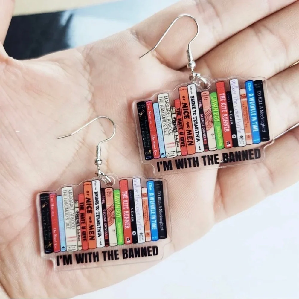 Banned Books Earrings: 